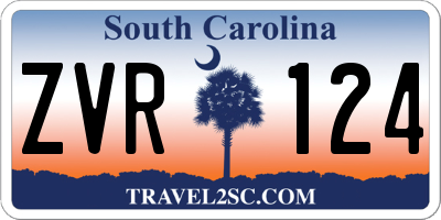 SC license plate ZVR124