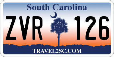 SC license plate ZVR126