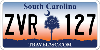 SC license plate ZVR127