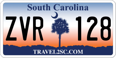 SC license plate ZVR128