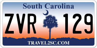 SC license plate ZVR129