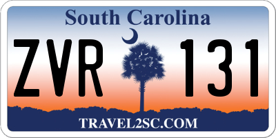 SC license plate ZVR131