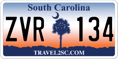 SC license plate ZVR134