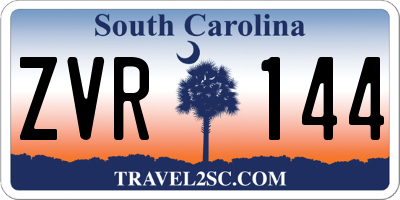 SC license plate ZVR144