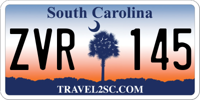 SC license plate ZVR145