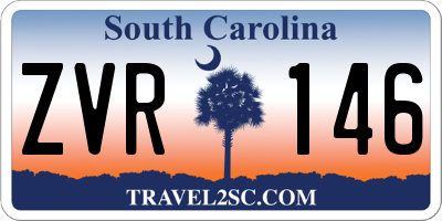 SC license plate ZVR146
