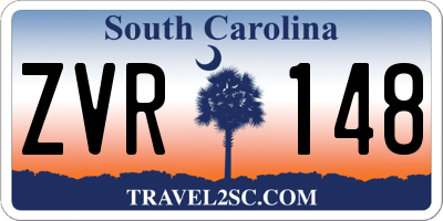 SC license plate ZVR148