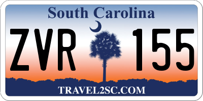 SC license plate ZVR155