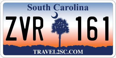 SC license plate ZVR161