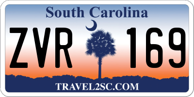 SC license plate ZVR169