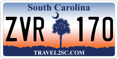 SC license plate ZVR170