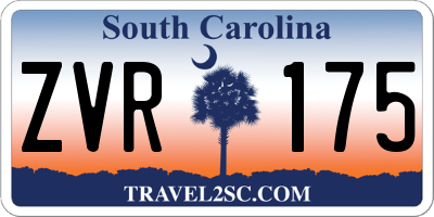 SC license plate ZVR175