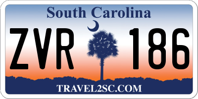 SC license plate ZVR186