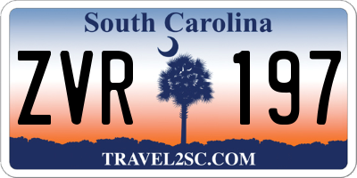 SC license plate ZVR197
