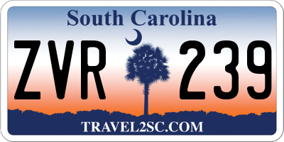 SC license plate ZVR239