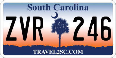 SC license plate ZVR246