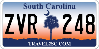 SC license plate ZVR248