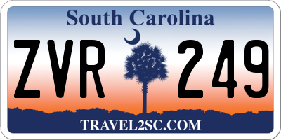 SC license plate ZVR249