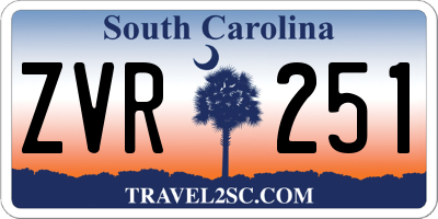 SC license plate ZVR251