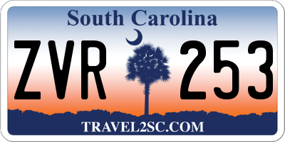 SC license plate ZVR253