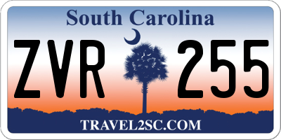 SC license plate ZVR255