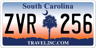 SC license plate ZVR256