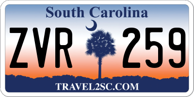 SC license plate ZVR259