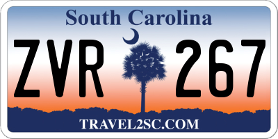SC license plate ZVR267
