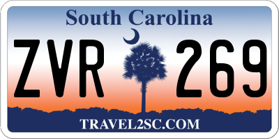 SC license plate ZVR269