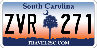 SC license plate ZVR271