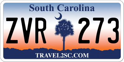 SC license plate ZVR273
