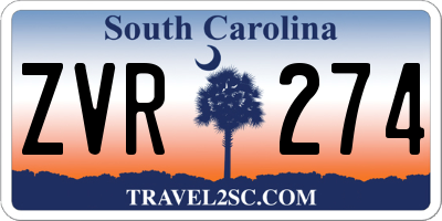 SC license plate ZVR274