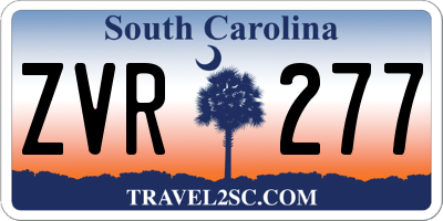 SC license plate ZVR277