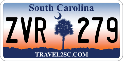 SC license plate ZVR279