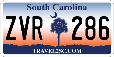 SC license plate ZVR286