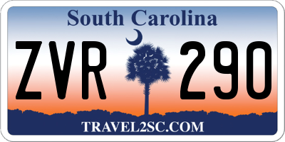SC license plate ZVR290