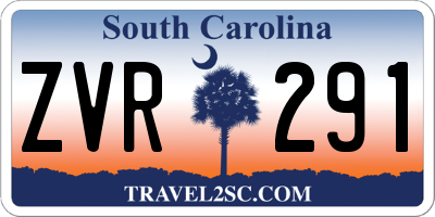 SC license plate ZVR291