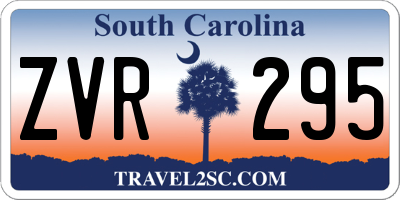 SC license plate ZVR295