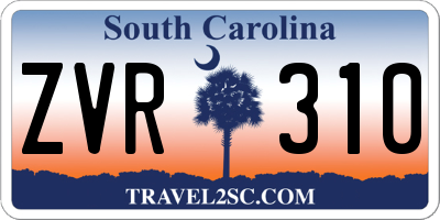 SC license plate ZVR310