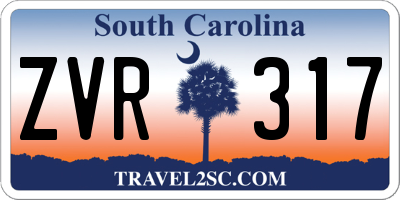 SC license plate ZVR317