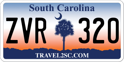 SC license plate ZVR320