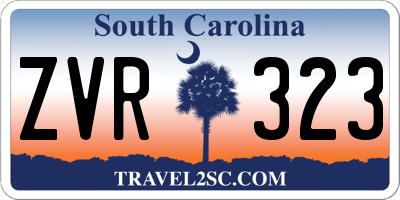 SC license plate ZVR323