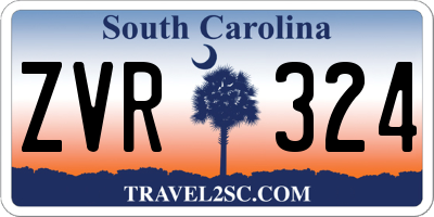 SC license plate ZVR324