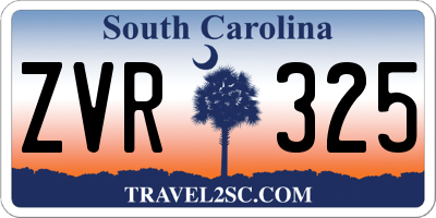 SC license plate ZVR325