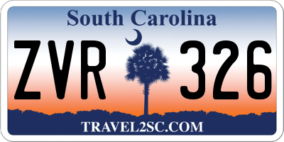 SC license plate ZVR326