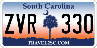 SC license plate ZVR330