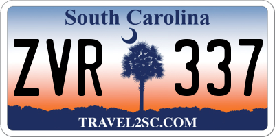 SC license plate ZVR337