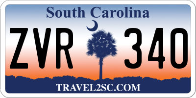 SC license plate ZVR340