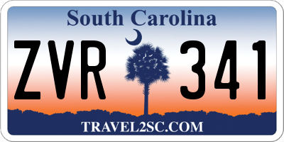 SC license plate ZVR341