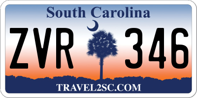 SC license plate ZVR346